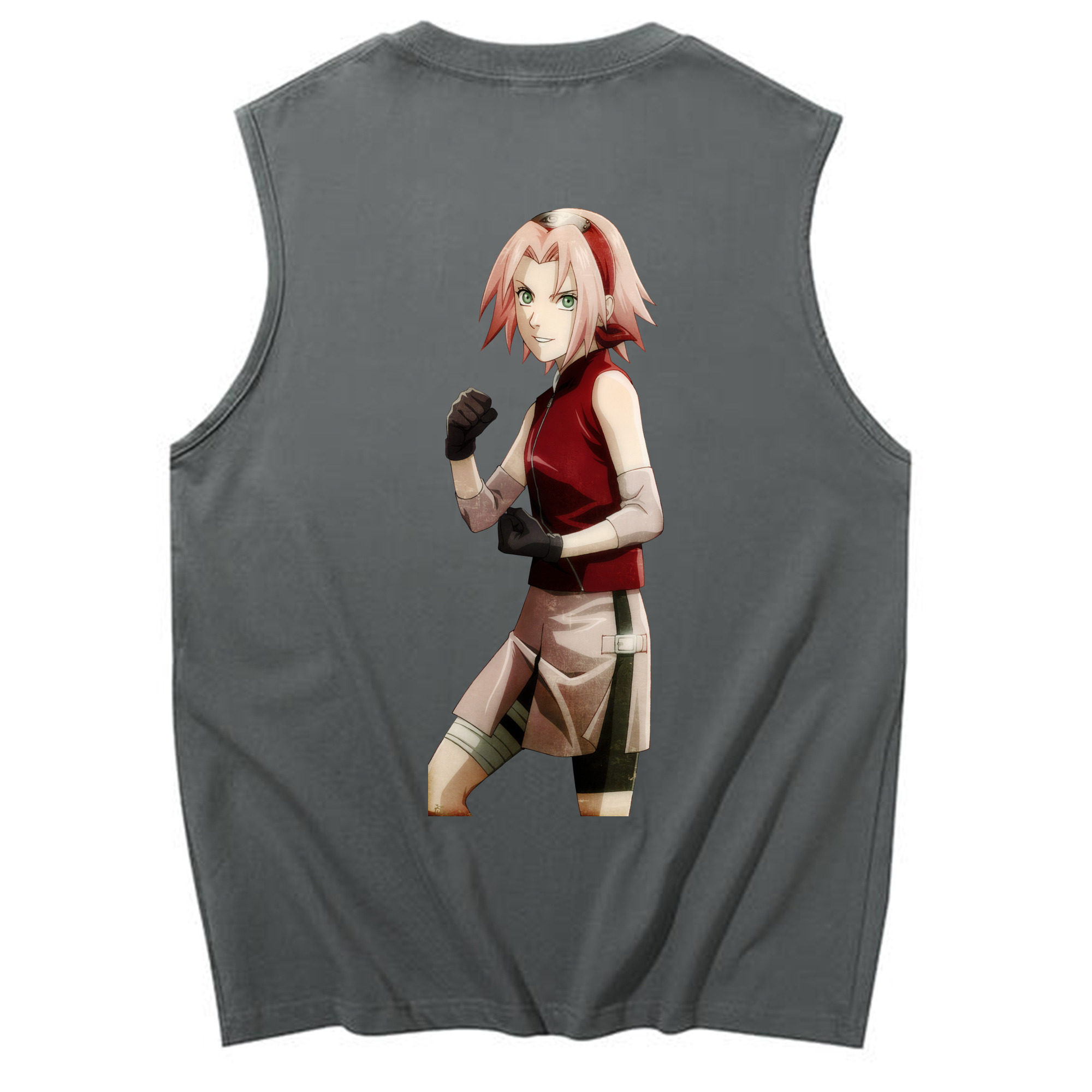 （画像用） NARUTO -ナルト- 春野サクラ Haruno Sakura コットン100％タンクトップ（背面プリント）